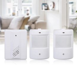 Detector Welcome Doorbell PIR Motion Sensor Detector Wireless Infrared Alarm Wall Mounted Alert Doorbell Receiver Transmitter New