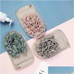 Bath Brushes, Sponges & Scrubbers Bath Brushes Glove Household Double-Sided Supplies Adt Mesh Sponge Rubbing Towel Bathroom Tool Drop Dhrdb