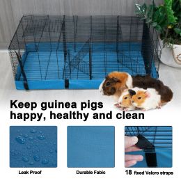 Cages Guinea Pig Cage Mat 600D Oxford Dustproof Waterproof Durable Dog Cat Rabbit Cage Cushion Outdoor Small Animal Cage Accessory