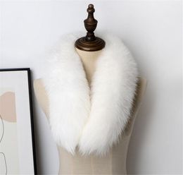 80100cm Real Fox Fur Scarf Fur Tail Collar Shawl Scarves Wrap Stole Neck Warmer Scarves6284653