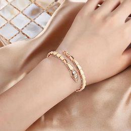 T GG sanke diamond bracelet moissanite bangle luxury Jewellery for woman 18K rose gold silver plated cuff bracelets womens jewelrys girl lady men paty birthday gift