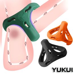 Silicone Lock Reusable Delay Ejaculation Erection Sex Toys Couple Linen Nozzle Ring for Men Adult Products