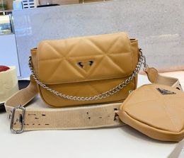 Designer New Rhombus Chain Retro Three-in-One Niche Design Bag Shoulder Crossbody Camera Bag Messenger Bags