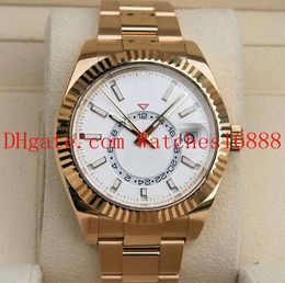 Real photo 42MM 18K Yellow Gold White Dial 326938 326934 326933 Automatic Machinery Mens Sports Watches Men's Wristwatches
