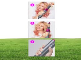 5in1 Air Styler Ceramic Hair Straightener Hair Dryer Brush Spinning For Volume And Soft Curls Waves Airbrush Salon Tool7873520