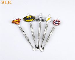 Cartoon Design Stainless DAB Tool Dabber Custom Logo Metal DAB Stick Wax Carving Tool Whole 8927233