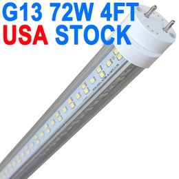 T8 72 Watt 48-inch Tube Light Bulb, 6500K, 7200 Lumen, Daylight, G13 Bi-Pin Base T8 Fluorescent Light Bulb for Double End Power Garage Barn crestech