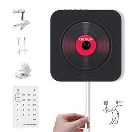 CD Player Wall Mounted Bluetooth cd player Pull Switch with Remote HiFi Speaker USB Drive Player Headphone Jack AUX input/outputL2402