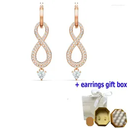 Stud Earrings Fashionable And Charming 8-shaped Digital Are Suitable For Beautiful Women To Wear Enhancing Elegance Nobility