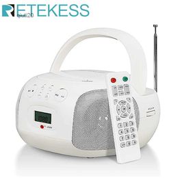 CD Player Retekess TR636 CD Player Bluetooth Boombox Portable Radio AM FM Stereo Radio Remote Control Sleep Timer Support U Disk For HomeL2402