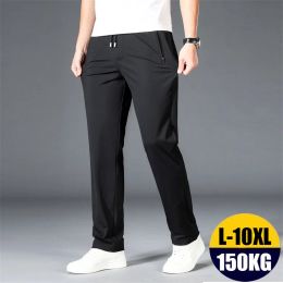 Pants 10XL Oversize Mens Suit Pants Elastic Waist Men's Bussiness Pants Trousers Man Casual Formal Tailoring Social Suit Work Pants