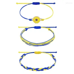 Link Bracelets Peace Bracelet Boho Handmade String Ukrainian Symbol Jewelry Gifts For Men Women E0BE