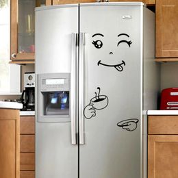 Wall Stickers Cute Sticker Fridge Happy Delicious Face Kitchen Art Decoration Pvc Diy Removable Plan