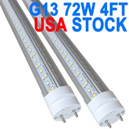 Led Bulbs 4 Foot, Type B Light Bulbs, 72W 7200LM 6000K, Daylight White Fluorescent Light Bulbs 48 Inch, Ballast Bypass, T8 T10 T12 4ft Led Replacement Fluorescents crestech