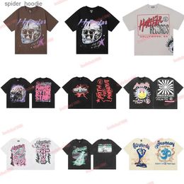 Men's T-Shirts Hellstar Shirt Designer Short Shirts Men Plus Tees t shirt Rapper Washed Grey Heavy Craft Unisex Sle Tshirts Tops High Street Retro Women T-shirt 5A 240229