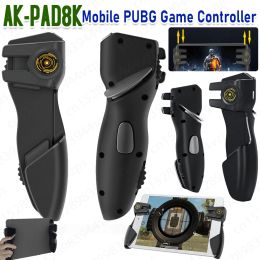 Gamepads AKPAD8K Mobile PUBG Game Controller Six Finger Control Gamepad Wireless Gamepad Game Accessories Controller for Smartphone