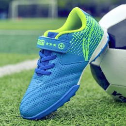 Shoes Summer Mesh Leather Turf Spikes Boy Soccer Shoes Cheap Nonslip Training Futsal Shoes Child Breathable Light Kids Football Boots