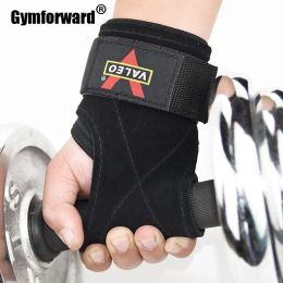 Lifting Leather AntiSlip Weight Lifting Gym Gloves Dumbbells Bodybuilding Fitness Musculation Barbell Wrist Gloves Straps Gym Equipment