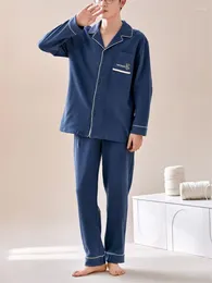 Men's Sleepwear Paired Pyjamas For Couple Cotton Satin Warm Plus Size Sleeping Men Lounge Set Korean Pyjama Qut Home Wear