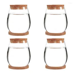 Vases 4 PCS Mini Transparent Terrarium Glass Soilless Green Plant Vase As Shown Garden Living Room Home Tabletop Decoration