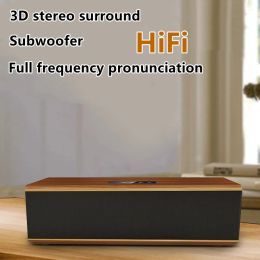 Speakers 30W Wooden Bluetooth Speaker subwoofer Sound Bar TV Echo Wall Home Theater Sound System HiFi Sound Quality Soundbox for PC/TV