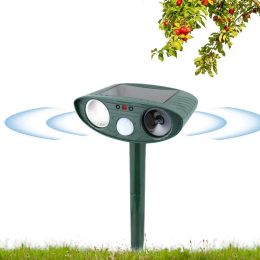 Equipment Upgrade Pet Dog Cat Deterants Ultrasonic Solar Power Rechargeable Garden Repellers For Animal Squirrel Deer Raccoon Skunk Deer