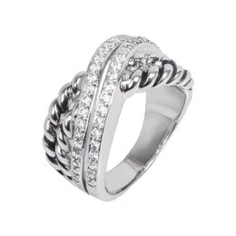davidjersey jersey store David Yurma Jewellery designer rings for women finger dy Popular x Cross Set Zircon Imitation Classic Hot Selling Ring Accessory anillos