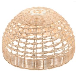 Pendant Lamps Hanging Bulb Guard Lamp Cage Rattan Chandelier Lampshade Rustic Basket Light Covers For Table