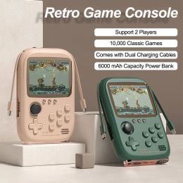 Players Rechargeable Video Game Console Ultra Handheld Game Player 6000 mAh Power Bank 10000 Classic Games TV Output 3D Joystick