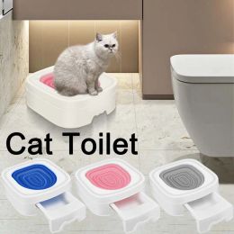 Repellents 2023 Cats Toilet Training with Base Plastic Training Set Cat Litter Box Mat Cat Toilet Trainer Cats Learn To Use The Toilet