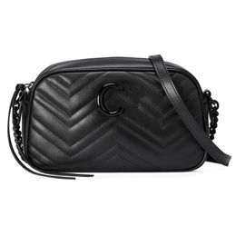 marmont bag liner designer bag women luxury handbag fashion shoulder bags black genuine leather mirror high quality sequined crossbody clutch bag small Organiser