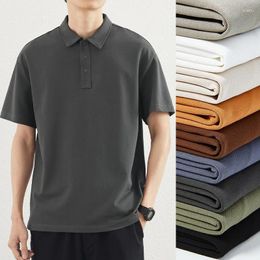 Men's Polos Solid Colour Polo Shirt Lightweight And Breathable Basic Short-sleeved T-shirt Pullover Sports Shirt. 2024