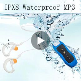 Player Ipx8 Waterproof Mr Mp 3 Mp3 Player Swimming With Headphone FM Radio Music Lecteur For Running Sport Clip Audio Portable Headset