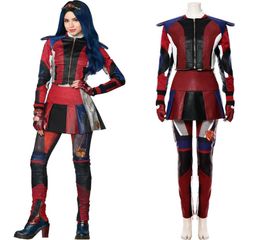 Descendants 3 Cosplay Evie Outfit Costume Halloween Adult Kid Suit Outfit5984366