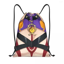 Shopping Bags Itto Tiddies Genshin Impact Face Drawstring Backpack Sports Gym Bag For Women Men Funny Print Training Sackpack