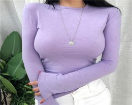 Designs Spring Summer Top Sexy T Shirt Women Elasticity Korean Style Woman Clothes Slim Tshirt Female Casual Long Sleeve Tops t3014593242