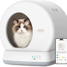 Boxes Automatic Smart Cat Litter Box Self Cleaning APP Control Extra Large Cat Toilet Closed Sandbox Arenero Para Gato Cat Toilet