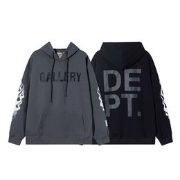 GA Mens Sweaters Designer Galleries Streetwear Dept Fashion Hoodie Men Autumn and Winter New Brand Arm Flame Letter Print Loose Casual Hoodie DOSH GXPI