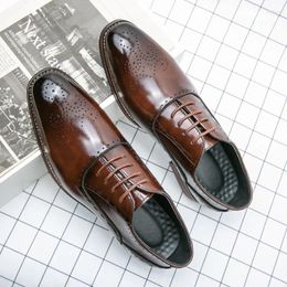 Dress Shoes High Quality Classic Italian Casual Leather Business Formal Men Elegant Office Oxford