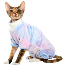 Clothing 2023 Sphynx Cat Clothes Winter Warm Pet Cats Soft Hoodies Sweater Sphinx Cat Jumpsuit Clothing Cute Pet Costumes For Small Dogs