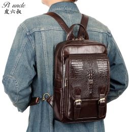 Backpack Fashion Men Backpack Casual Laptop Backpack Men Travel Shoulder Bag Computer School Backpack Multifunctional Men Chest Packs