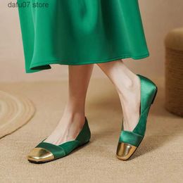 Dress Shoes Women Flats Square Toe Ladies Basic Style Patchwor Simple Flat Daily Mules Spring Autumn Mixed Colour FootwearH24229
