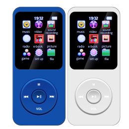 Player Mini MP3 Player Bluetooth 1.8inch Screen Speaker HiFi Music Speaker Portable BT5.0 Music Player with Radio FM Recording Ebook