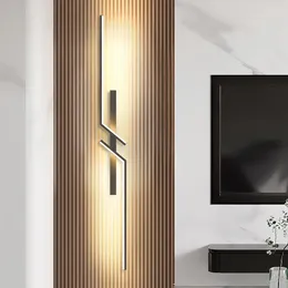 Wall Lamp Modern Minimalist Led Geometric Line Gold/black Sconce Living Room TV Background Bedroom Bedside