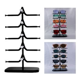 Jewelry Pouches Bags Sunglass Eyeglass Frame Rack Display Counter Stand Holder Organizer 5 Layers241V