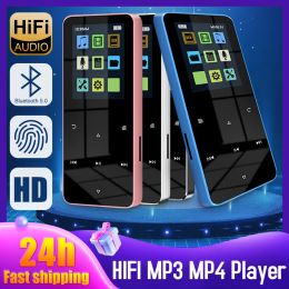 Player 1.8 Inch Touch Screen MP3 MP4 Player HiFi Music Player Bluetooth 5.0 Supports Card Ebook Portable Student Walkman with FM Radio