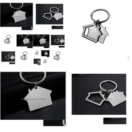 Keychains Lanyards 2021 Novelty Zinc Alloy House Shaped Metal Keyrings Custom Logo For Gifts Drop Delivery Fashion Accessories Dhf0Z