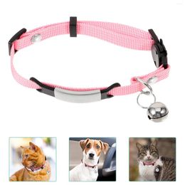 Dog Collars Pet Collar Jingle Anti Lost For Cat Cats And Dogs Dealspet Supplies Girl Polyester Pink