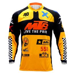 Mtb Jersey Downhill Jersey Racing T-Shirt Bicycle Cycling Motocross Shirt Mountain Bike Polera Mtb Long Sleeve Sports Shirt 240219