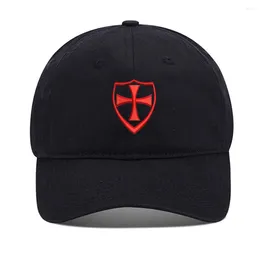 Ball Caps Lyprerazy Baseball Maltese Cross Shield Unisex Embroidery Cap Washed Cotton Embroidered Adjustable